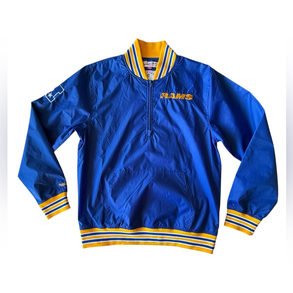 LA Rams NFL Mitchell & Ness Nylon Pullover Jacket, Small